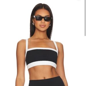 SPLITS59 monah rigor bra in black/white